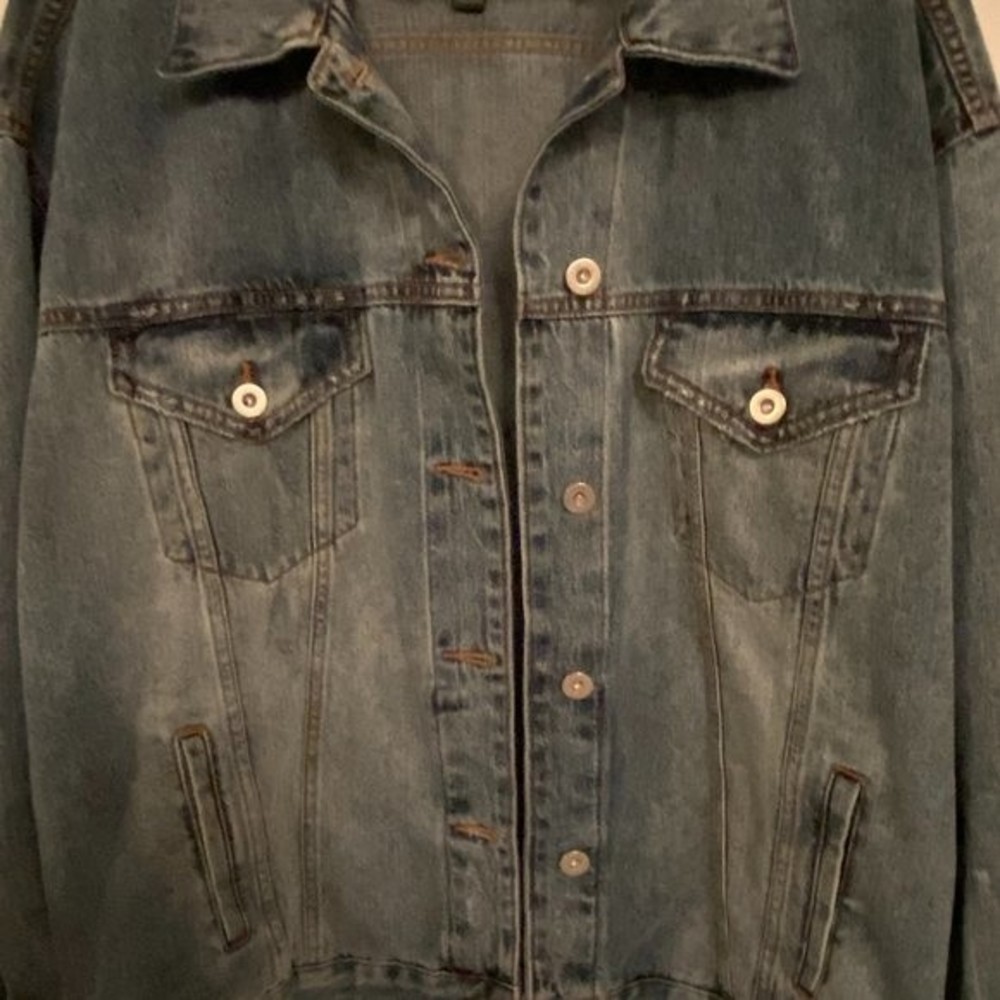 Wild Fable Woman's denim jacket metal button - L - Picture 2 of 7